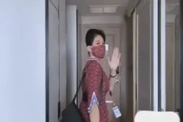 Kemesraan Pramugari Cantik Di Kamar Hotel poster